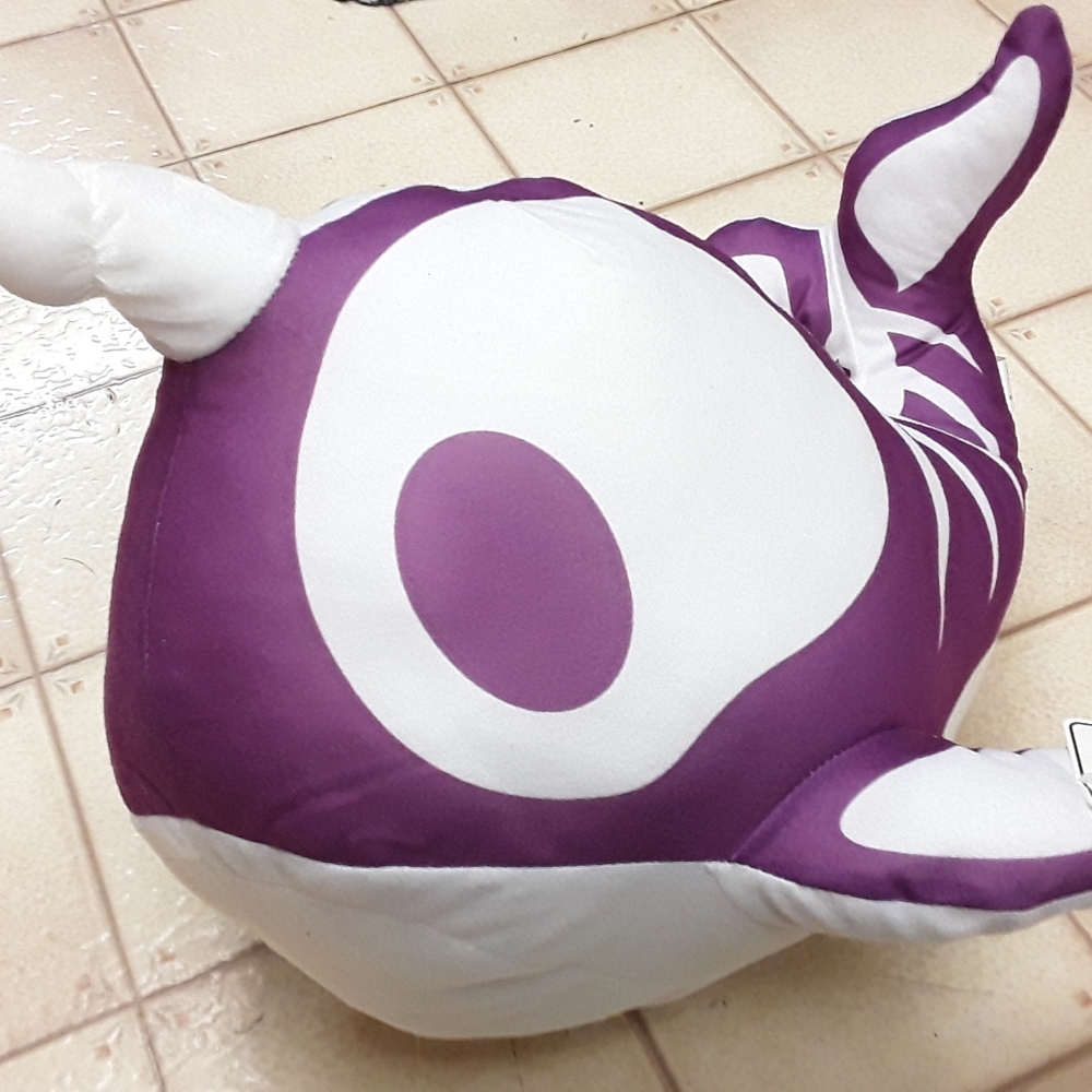Purple Narwhal Whale Plush Toy Ideal Toy New Tags